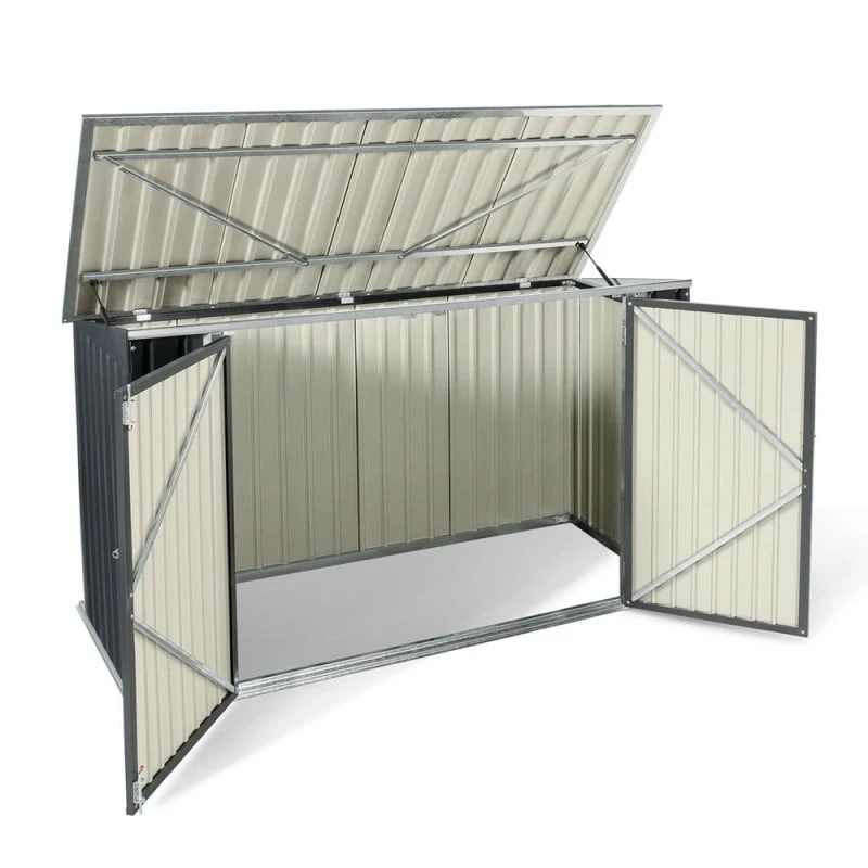 Abri De Jardin Coffre Métallique Vélos, Outils - 210 X 130 X 105 Cm 3 Abri De Jardin Coffre Métallique Vélos, Outils - 210 X 130 X 105 Cm - Image 3