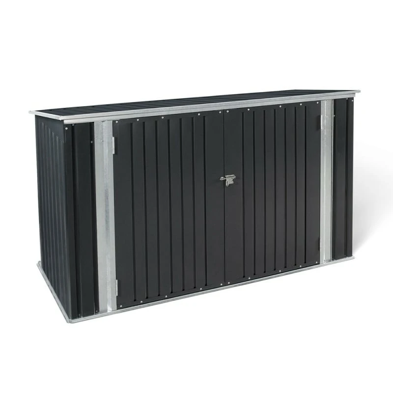Abri De Jardin Coffre Métallique Vélos, Outils - 210 X 130 X 105 Cm 1 Abri De Jardin Coffre Métallique Vélos, Outils - 210 X 130 X 105 Cm