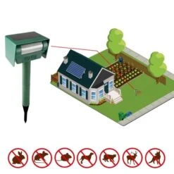 Anti Chat Et Nuisible Solaire à Ultrasons -Le Jardin Parfai anti nuisibles solaire a ultrasons 3