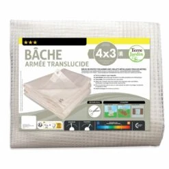 Bâche Armée Transparente 160g/m2 Découpable 16 Bâche Armée Transparente 160g/m2 Découpable -Le Jardin Parfai bache armee transparente avec oeillets 2x3 4x3 4x5 4x6 4x10 7