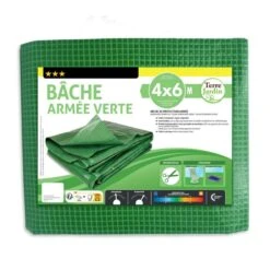 Bâche Armée Verte 160g/m2 Découpable 12 Bâche Armée Verte 160g/m2 Découpable -Le Jardin Parfai bache armee verte modulable 2 x 3 m 4x3m 4x6m 4x10m 5
