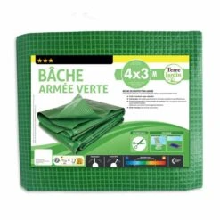 Bâche Armée Verte 160g/m2 Découpable 13 Bâche Armée Verte 160g/m2 Découpable -Le Jardin Parfai bache armee verte modulable 2 x 3 m 4x3m 4x6m 4x10m 6