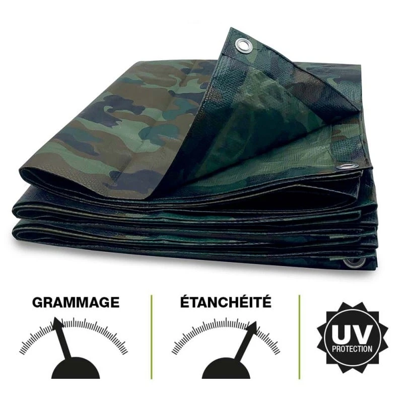 Bâche Camouflage Militaire 130g/m2 2 Bâche Camouflage Militaire 130g/m2 - Image 2