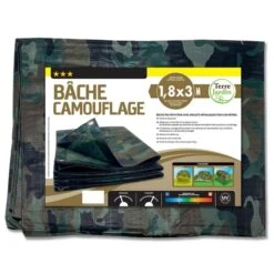 Bâche Camouflage Militaire 130g/m2 9 Bâche Camouflage Militaire 130g/m2 -Le Jardin Parfai bache camouflage militaire 2