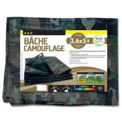 Bâche Camouflage Militaire 130g/m2 10 Bâche Camouflage Militaire 130g/m2 -Le Jardin Parfai bache camouflage militaire 3