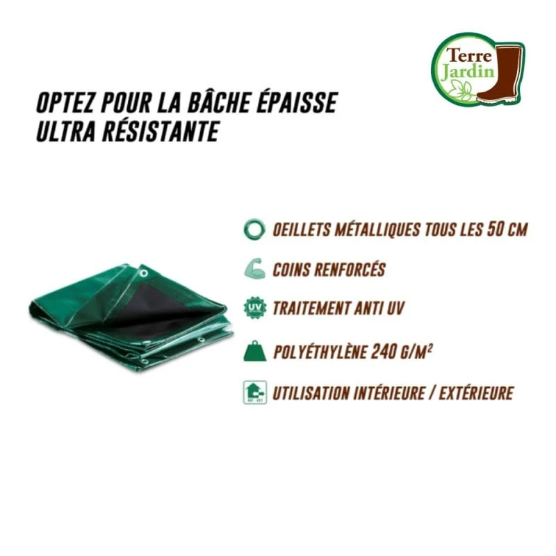 Bâche épaisse Ultra Résistante 240 G/m2 4 Bâche épaisse Ultra Résistante 240 G/m2 - Image 4