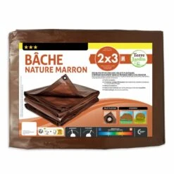 Bâche De Jardin Marron 140 G/m2 11 Bâche De Jardin Marron 140 G/m2 -Le Jardin Parfai bache jardin marron oeillets 2x3 3x5 4x5 5x8 6x10 8x12 10x15 3