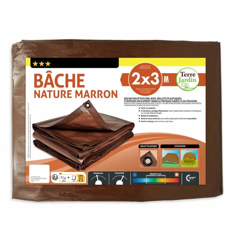 Bâche De Jardin Marron 140 G/m2 3 Bâche De Jardin Marron 140 G/m2 - Image 3