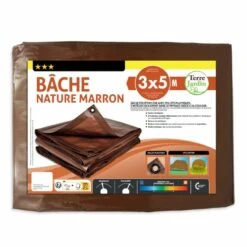Bâche De Jardin Marron 140 G/m2 12 Bâche De Jardin Marron 140 G/m2 -Le Jardin Parfai bache jardin marron oeillets 2x3 3x5 4x5 5x8 6x10 8x12 10x15 4