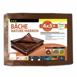 Bâche De Jardin Marron 140 G/m2 13 Bâche De Jardin Marron 140 G/m2 -Le Jardin Parfai bache jardin marron oeillets 2x3 3x5 4x5 5x8 6x10 8x12 10x15 5