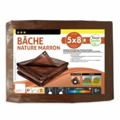Bâche De Jardin Marron 140 G/m2 14 Bâche De Jardin Marron 140 G/m2 -Le Jardin Parfai bache jardin marron oeillets 2x3 3x5 4x5 5x8 6x10 8x12 10x15 6