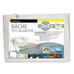 Bâche PVC Premium Blanche 300g/m2 8 Bâche PVC Premium Blanche 300g/m2 -Le Jardin Parfai bache protection plastique pvc blanche 2x3 3x5 5x8 m 3