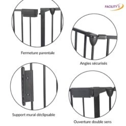 Barrière De Sécurité Enfant, Bébé, Animaux - 3 Mètres, 5 Panneaux 10 Barrière De Sécurité Enfant, Bébé, Animaux - 3 Mètres, 5 Panneaux -Le Jardin Parfai barriere de securite bebe cheminee 5 pans 3