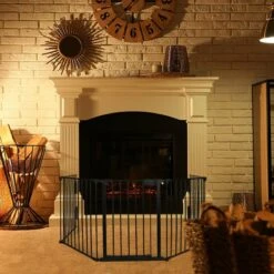 Barrière De Sécurité Enfant, Bébé, Animaux - 3 Mètres, 5 Panneaux 11 Barrière De Sécurité Enfant, Bébé, Animaux - 3 Mètres, 5 Panneaux -Le Jardin Parfai barriere de securite bebe cheminee 5 pans 4