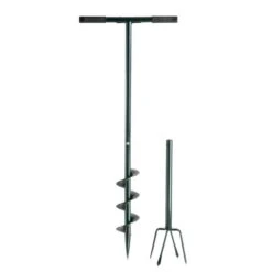 Bêche Et Tarière Manuelle 2 En 1