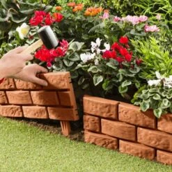 Bordures De Jardin Imitation Brique - Vendu Par 4 7 Bordures De Jardin Imitation Brique - Vendu Par 4 -Le Jardin Parfai bordures de jardin imitation brique lot de 4 2