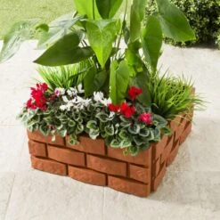 Bordures De Jardin Imitation Brique - Vendu Par 4 9 Bordures De Jardin Imitation Brique - Vendu Par 4 -Le Jardin Parfai bordures de jardin imitation brique lot de 4 4