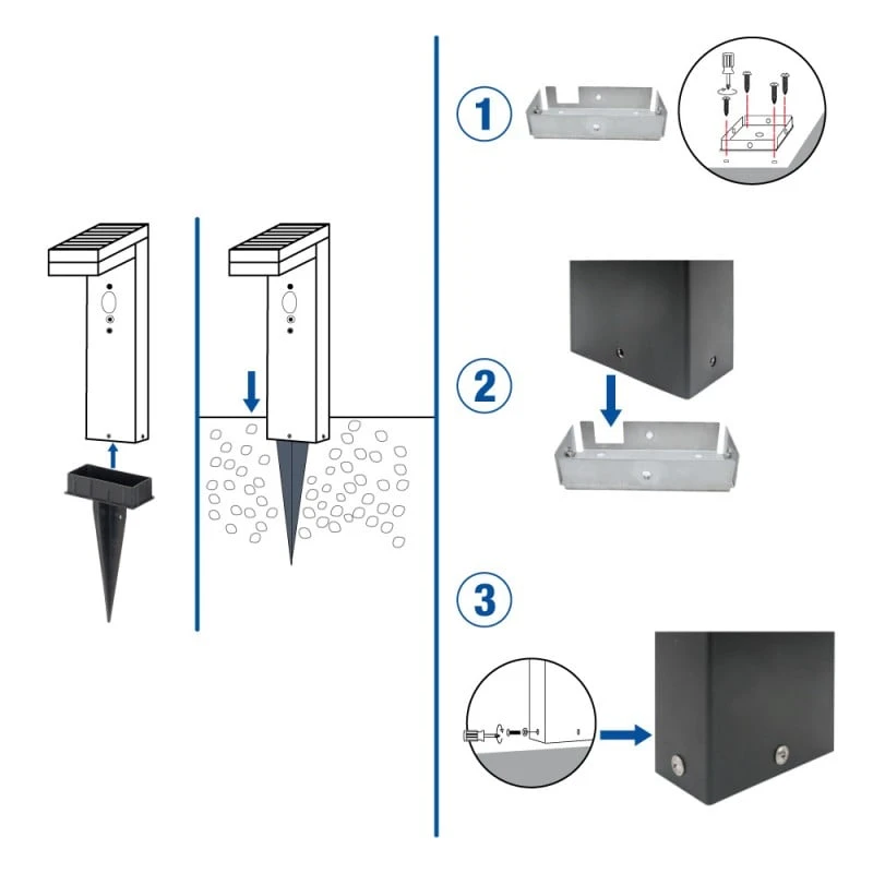 Borne Lampadaire Solaire Design Avec Détecteur De Mouvement 6 Borne Lampadaire Solaire Design Avec Détecteur De Mouvement - Image 6