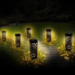 Borne Solaire Photophore - Lot De 6 14 Borne Solaire Photophore - Lot De 6 -Le Jardin Parfai borne solaire photophore effet mosaique 6