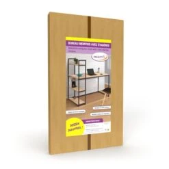 Bureau Effet Bois Et Métal Avec étagère Intégrée 8 Bureau Effet Bois Et Métal Avec étagère Intégrée -Le Jardin Parfai bureau bois et metal avec etagere 2