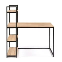 Bureau Effet Bois Et Métal Avec étagère Intégrée 9 Bureau Effet Bois Et Métal Avec étagère Intégrée -Le Jardin Parfai bureau bois et metal avec etagere 3