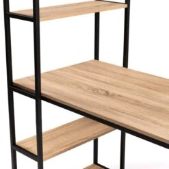 Bureau Effet Bois Et Métal Avec étagère Intégrée 10 Bureau Effet Bois Et Métal Avec étagère Intégrée -Le Jardin Parfai bureau bois et metal avec etagere 4