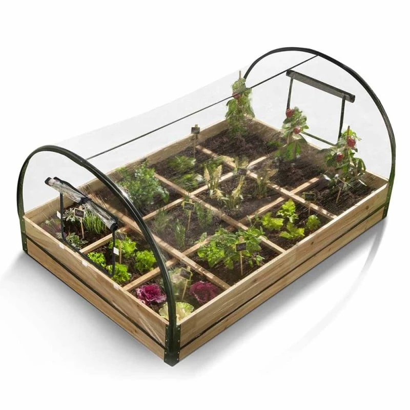 Carré Potager Avec Serre Intégrée Sur Armature Rigide 1 Carré Potager Avec Serre Intégrée Sur Armature Rigide