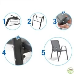 Chaises De Jardin Empilables Textilène X6 25 Chaises De Jardin Empilables Textilène X6 -Le Jardin Parfai chaises de jardin empilables textilene x6 10