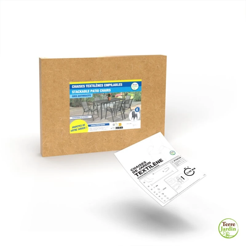 Chaises De Jardin Empilables Textilène X6 14 Chaises De Jardin Empilables Textilène X6 - Image 14