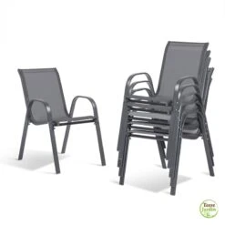 Chaises De Jardin Empilables Textilène X6 17 Chaises De Jardin Empilables Textilène X6 -Le Jardin Parfai chaises de jardin empilables textilene x6 2