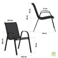Chaises De Jardin Empilables Textilène X6 23 Chaises De Jardin Empilables Textilène X6 -Le Jardin Parfai chaises de jardin empilables textilene x6 8