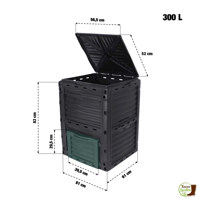 Composteur Plastique - 300 L 2 Composteur Plastique - 300 L - Image 2