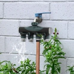 Connecteur De Tuyau D'arrosage 4 Voies Avec Vanne D'arrêt D'eau 12 Connecteur De Tuyau D'arrosage 4 Voies Avec Vanne D'arrêt D'eau -Le Jardin Parfai connecteur de tuyau d arrosage 4 voies avec vanne d arret d eau 5