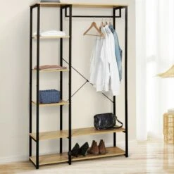 Dressing Porte Vêtements Effet Bois Et Métal 9 Dressing Porte Vêtements Effet Bois Et Métal -Le Jardin Parfai dressing porte vetements bois et metal 4