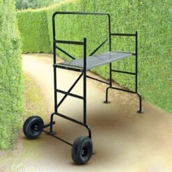 Echafaudage Roulant Avec Garde-corps Pliable Et Ajustable - EasyWork 9 Echafaudage Roulant Avec Garde-corps Pliable Et Ajustable - EasyWork -Le Jardin Parfai echafaudage roulant mobile 3 niveaux 3