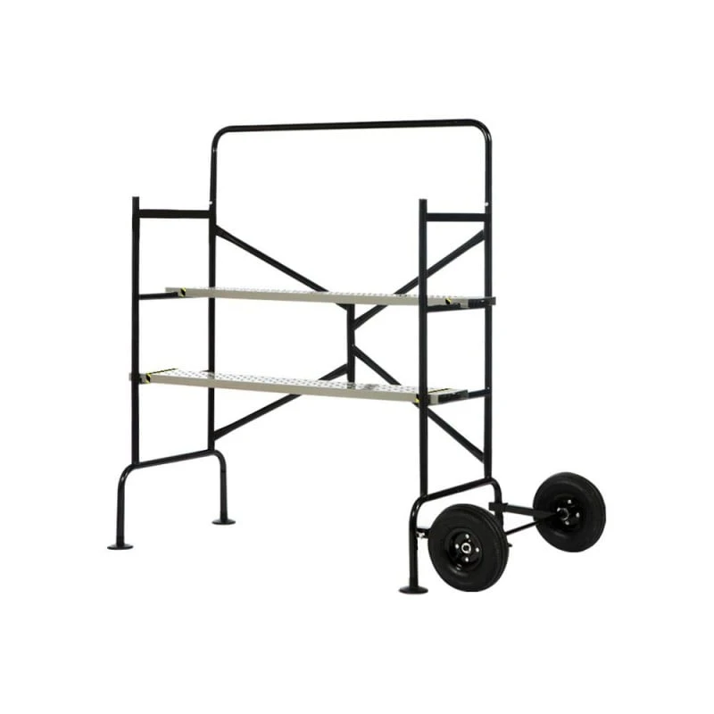 Echafaudage Roulant Avec Garde-corps Pliable Et Ajustable - EasyWork 1 Echafaudage Roulant Avec Garde-corps Pliable Et Ajustable - EasyWork