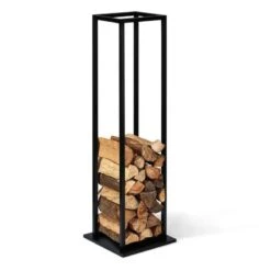 Étagère Porte Bûches Verticale "Wood & Steel"