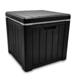 Glacière "ice Cube" Multifonction Table Ou Tabouret Effet Bois 37 L