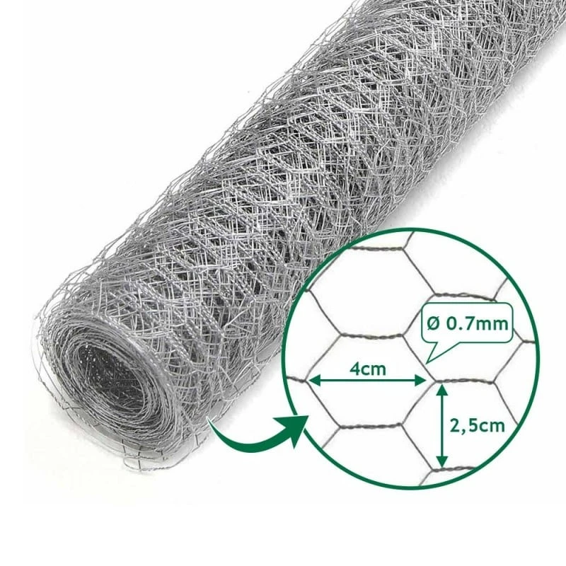 Grillage à Poule 1X10 M Mailles Acier Renforcé Ø 0.7 Mm 3 Grillage à Poule 1X10 M Mailles Acier Renforcé Ø 0.7 Mm - Image 3