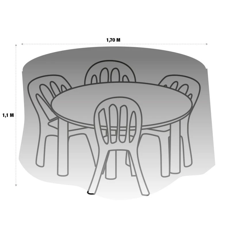 Housse De Protection Table Ronde De Jardin 4 Housse De Protection Table Ronde De Jardin - Image 4