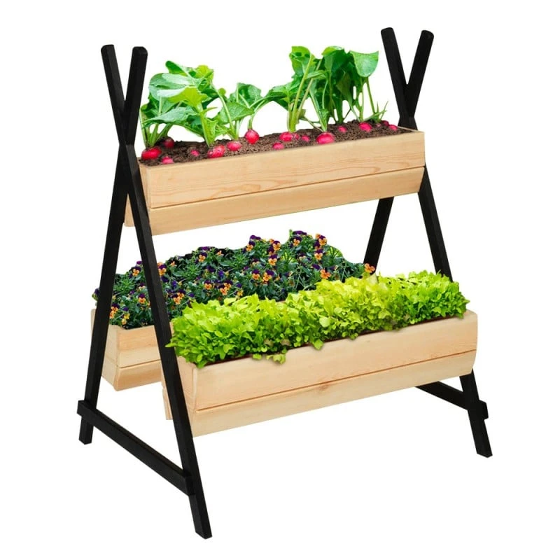 Jardinière En Bois Sur Pieds 3 Bacs "tipito" 1 Jardinière En Bois Sur Pieds 3 Bacs "tipito"