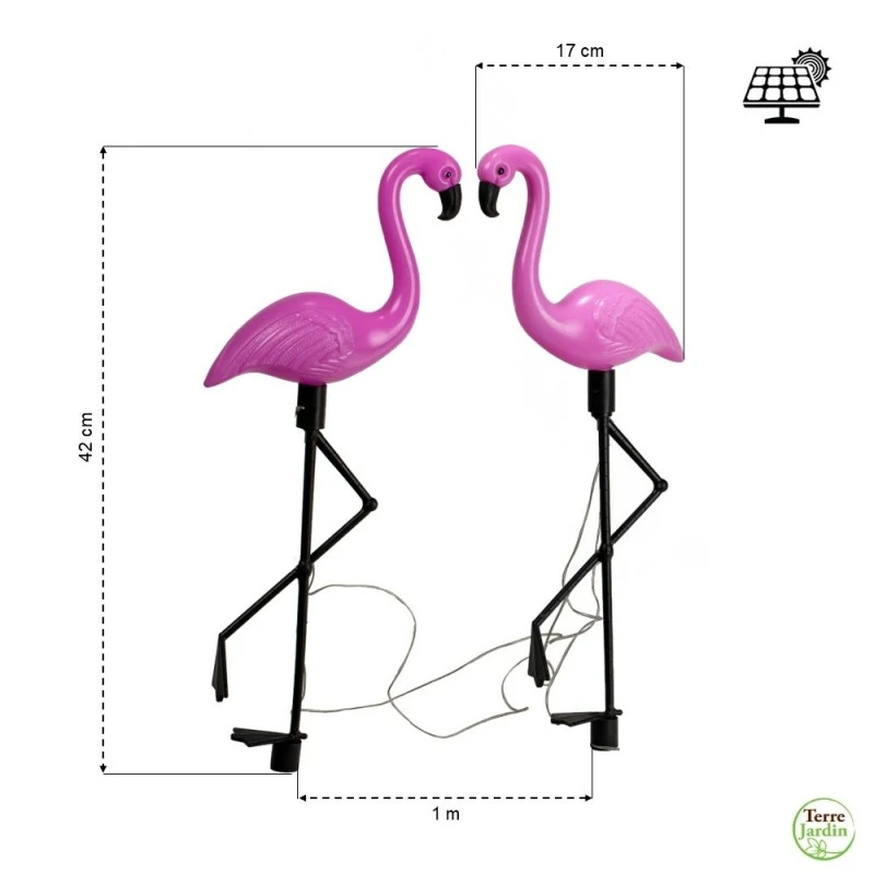 Lampe Flamant Rose Solaire- Lot De 3 3 Lampe Flamant Rose Solaire- Lot De 3 - Image 3