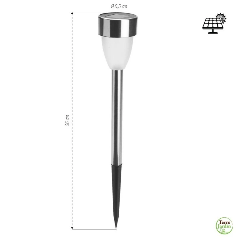 Bornes Solaires Tulipes Blanches - Lot De 8 2 Bornes Solaires Tulipes Blanches - Lot De 8 - Image 2