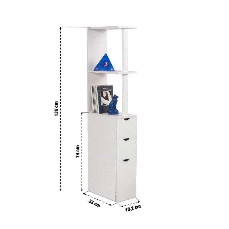 Meuble De Rangement WC / Toilettes Ou Salle De Bains Blanc 2 Meuble De Rangement WC / Toilettes Ou Salle De Bains Blanc - Image 2