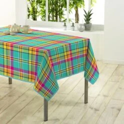 Nappe Rectangulaire Anti Tache à Carreaux 7 Nappe Rectangulaire Anti Tache à Carreaux -Le Jardin Parfai nappe rectangulaire anti tache a carreaux 3