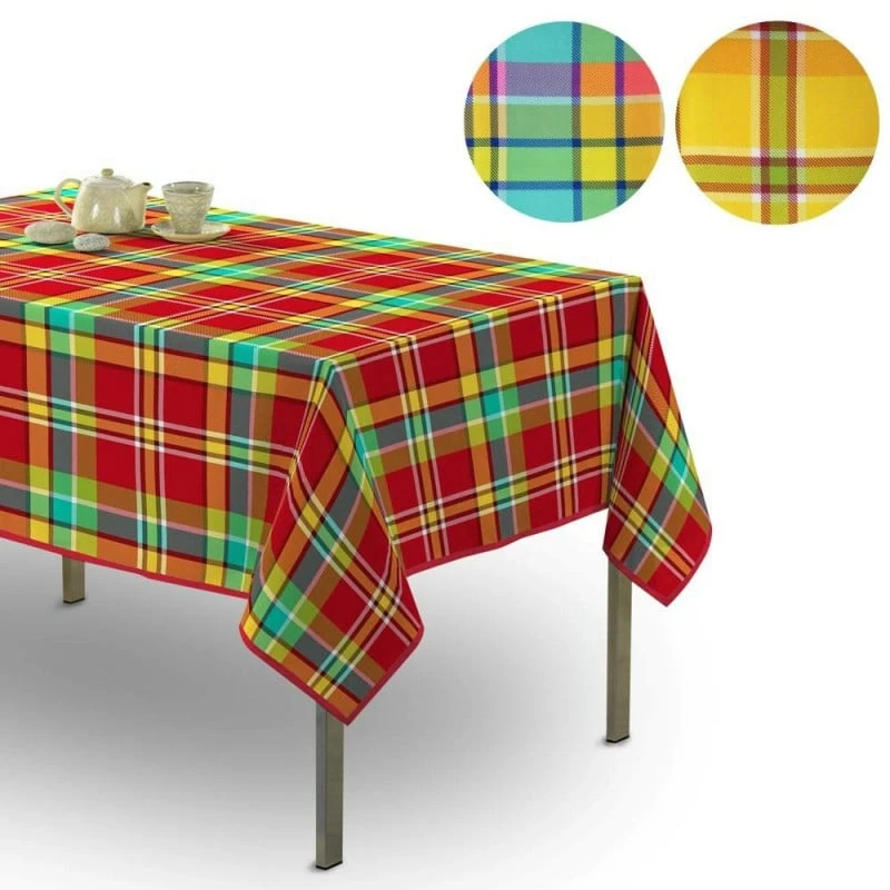 Nappe Rectangulaire Anti Tache à Carreaux 1 Nappe Rectangulaire Anti Tache à Carreaux