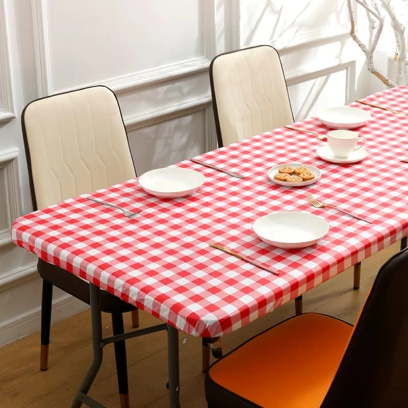 Nappe Vinyle élastique Rectangulaire 182 X 90 Cm 5 Nappe Vinyle élastique Rectangulaire 182 X 90 Cm - Image 5