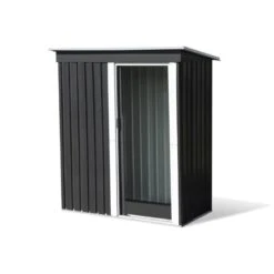 Petit Abri De Jardin En Acier 1.14 M² -Le Jardin Parfai petit abri jardin gris anthracite acier galvanise 2