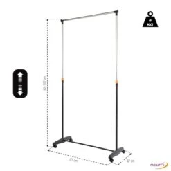 Portant à Roulettes Simple Avec Hauteur Réglable 6 Portant à Roulettes Simple Avec Hauteur Réglable -Le Jardin Parfai portant vetements a roulettes 2