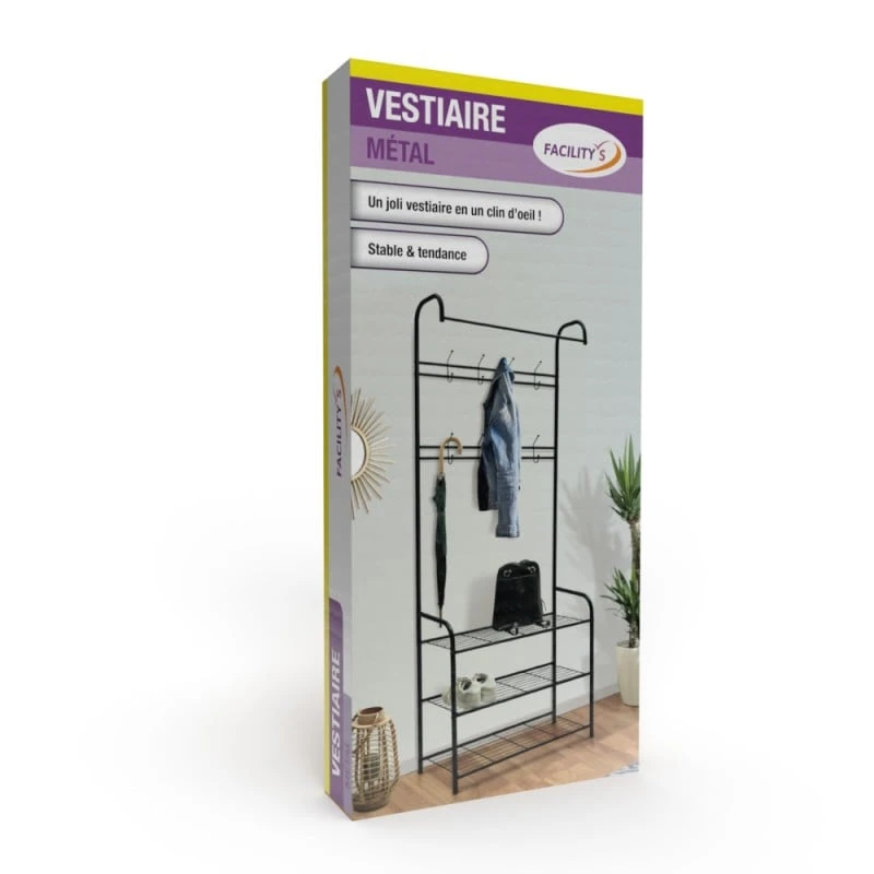 Porte Manteau Vestiaire Entrée 8 Patères 4 Porte Manteau Vestiaire Entrée 8 Patères - Image 4